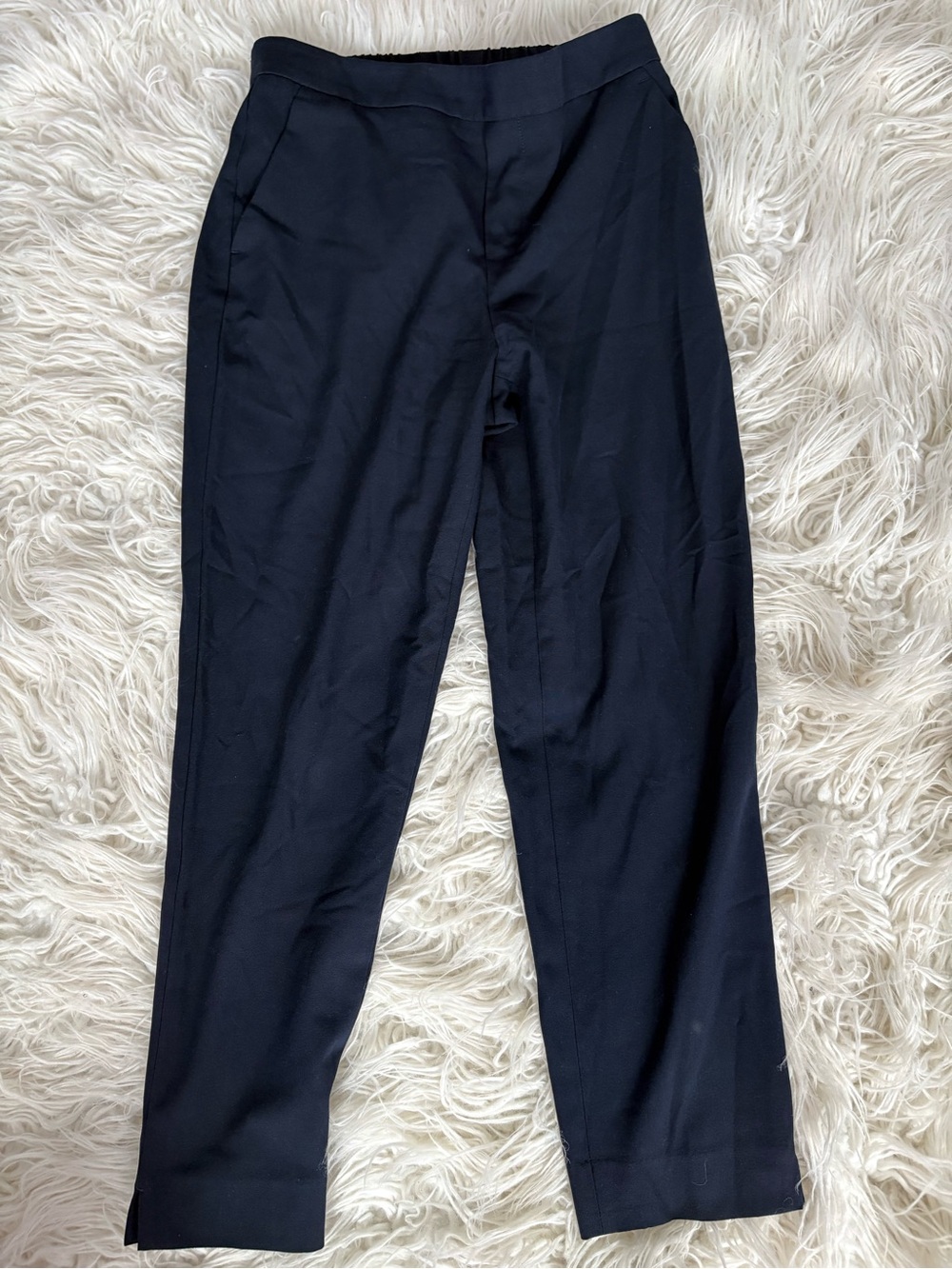 Banana Republic Navy Hayden Pull-On Tapered Ankle Pants Size 6 - Picture 3 of 6